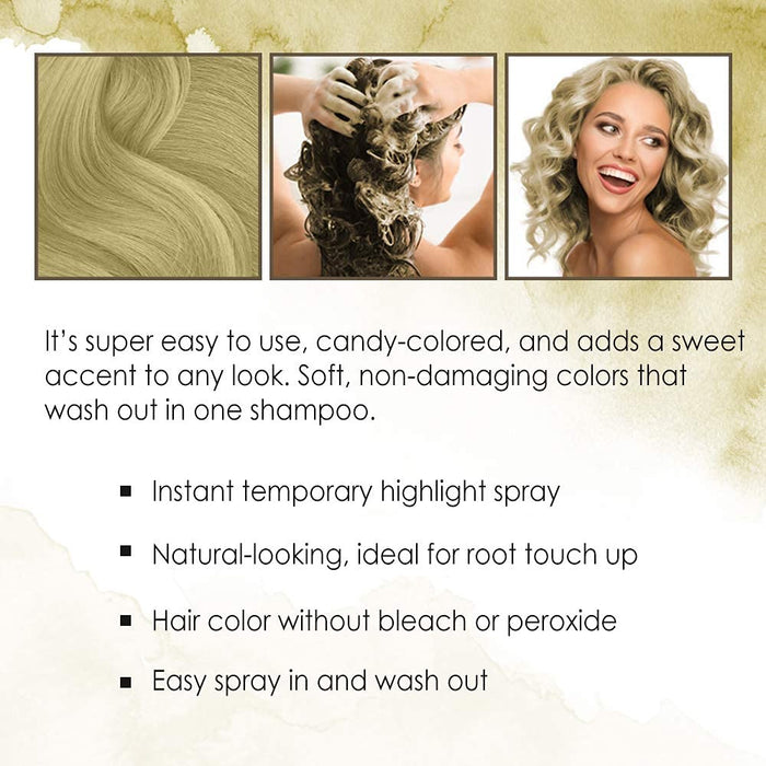 Jerome Russell Temporary Hair Color Spray, Beach Blonde, 3.5 oz