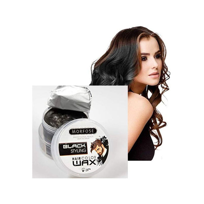 Morfose Ossion Hair Color Wax, Black, 3.38 oz 100ml