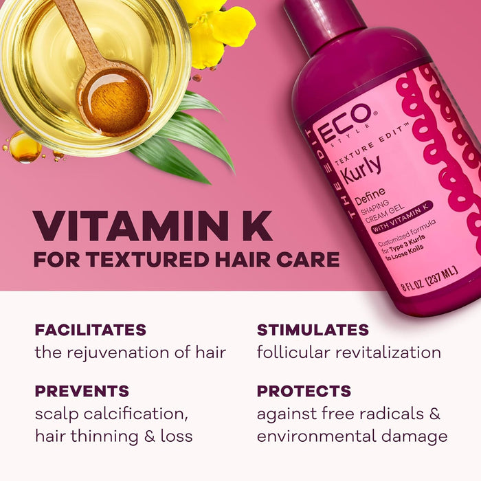 Eco Styler Gel Texture Edit Koily Define Shaping Cream Gel, 8 Oz.