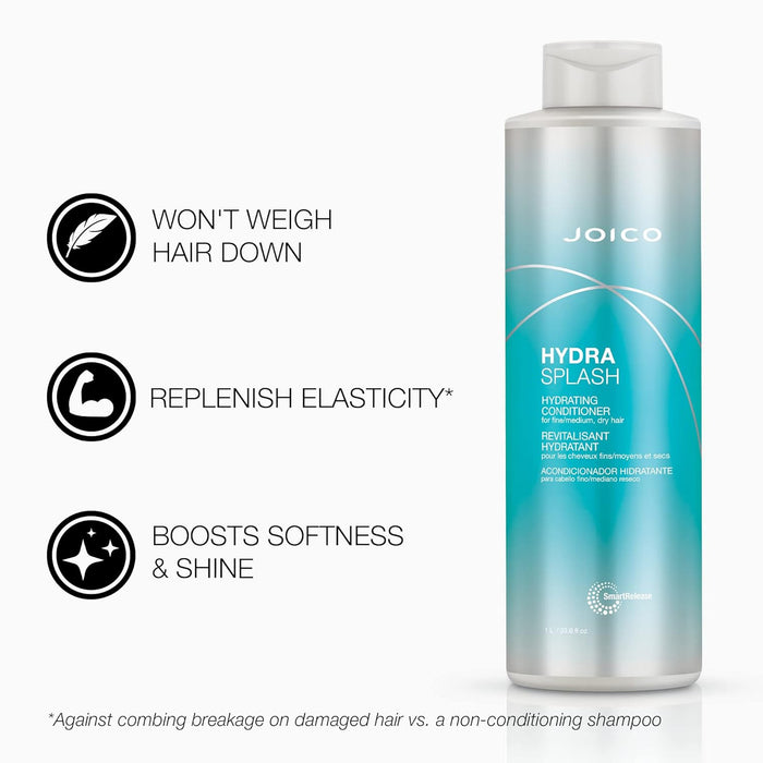 Joico Defy HydraSplash Hydrating Liter Duo, Shampoo, Conditioner Set