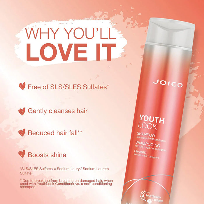Joico YouthLock Collagen KIT, Shampoo, Conditioner,Treatment,Cream