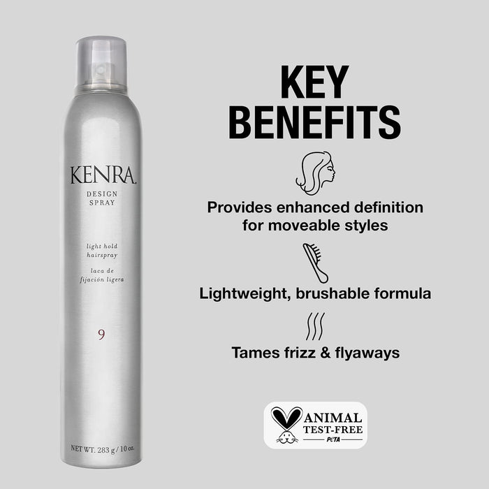 KENRA Design Light Hold Hair Spray, 9, 10 oz
