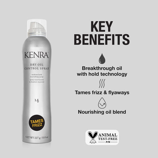 KENRA Dry Oil Medium Hold Control Hair Spray, 14, 8 oz