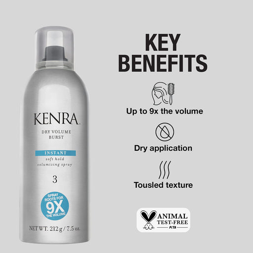 KENRA Dry Volume Burst Hair Spray, 3, 7.5 oz