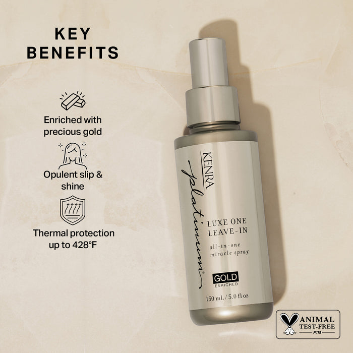 KENRA Luxe Shine Oil 1.5 oz, Leave-In 5 oz Set