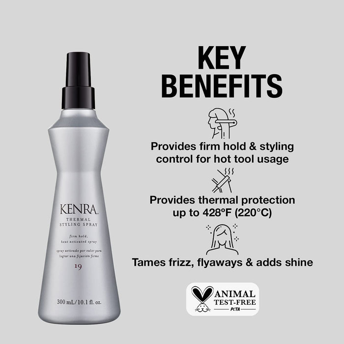 KENRA Thermal Styling Hair Spray, 19, 10.1 oz