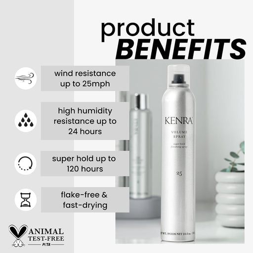 KENRA Volume Hair Spray, Super Hold, 16 oz