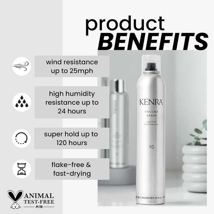 KENRA Volume Hair Spray, Super Hold, 16 oz
