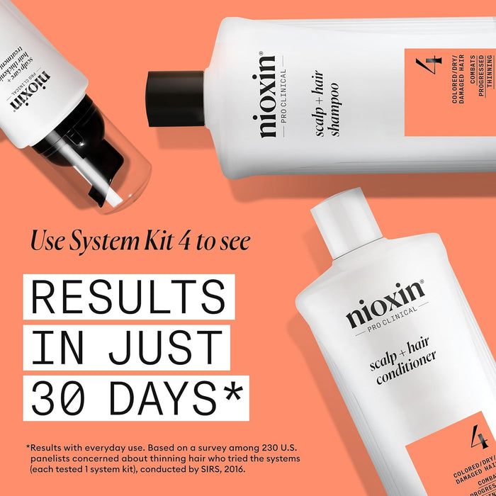 NIOXIN System 4 For Colored Hair With Progressed Thinning, 10.1 oz Each
