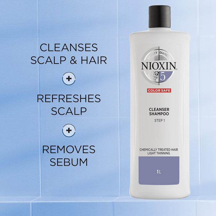 NIOXIN System 5 For Bleached Hair with Light Thinning, 10.1 oz Each