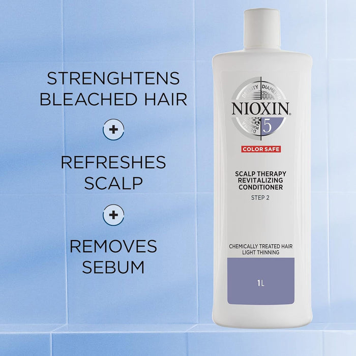 NIOXIN System 5 For Bleached Hair with Light Thinning, 10.1 oz Each