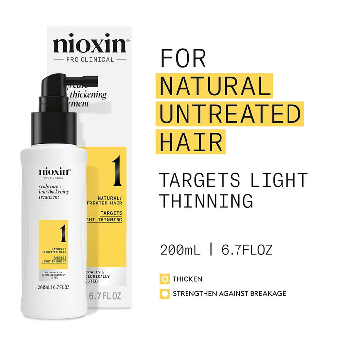 NIOXIN System 1 Leave In Treatment For Natural Hair With Light Thinning, 3.4 oz