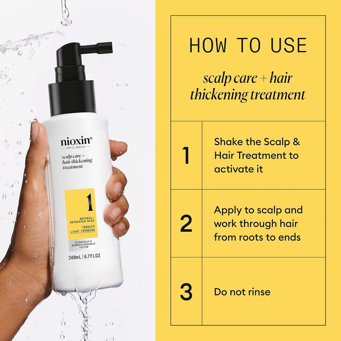 NIOXIN System 1 Leave In Treatment For Natural Hair With Light Thinning, 3.4 oz