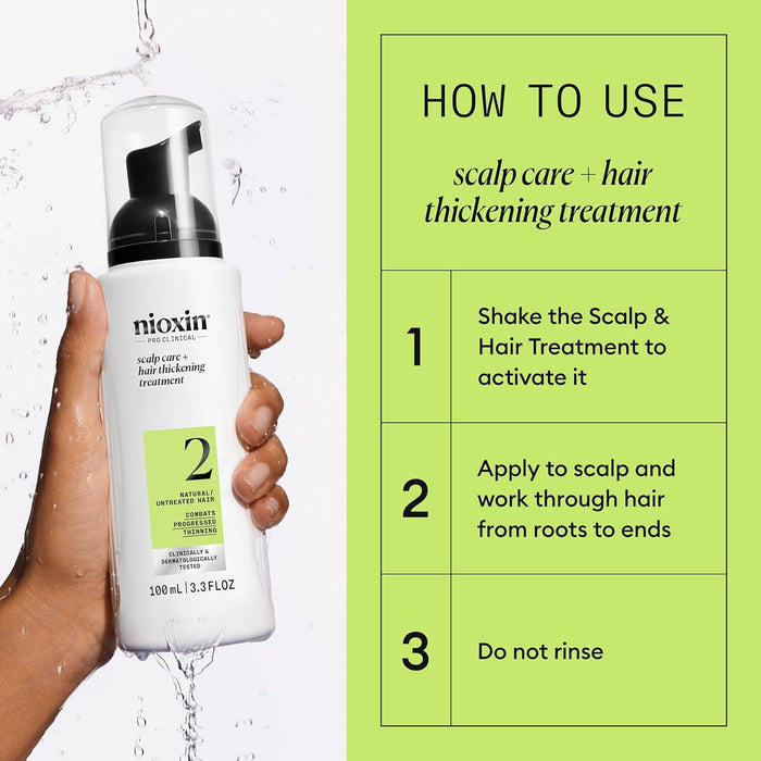 NIOXIN System 2 Leave In Treatment For Natural Hair with Progressed Thinning, 1.7 Oz.