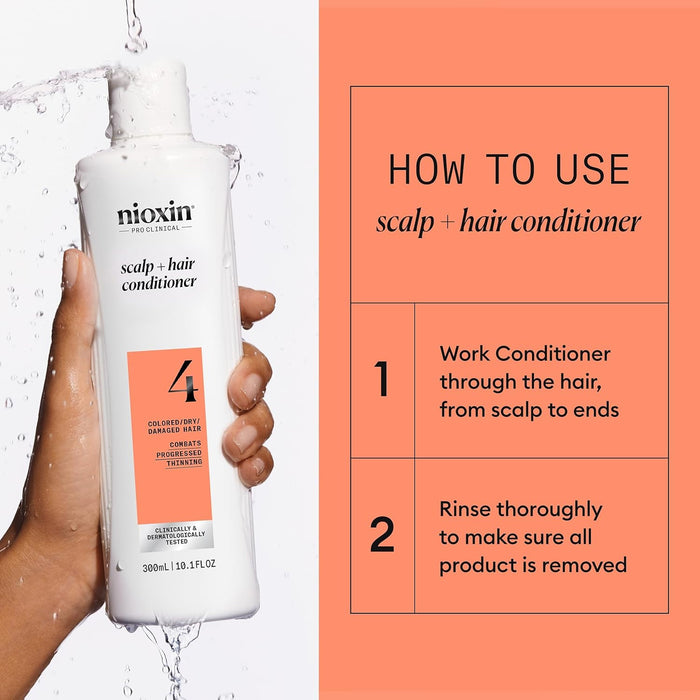 NIOXIN System 4 Conditioner For Colored Hair With Progressed Thinning, 16.9 Oz.