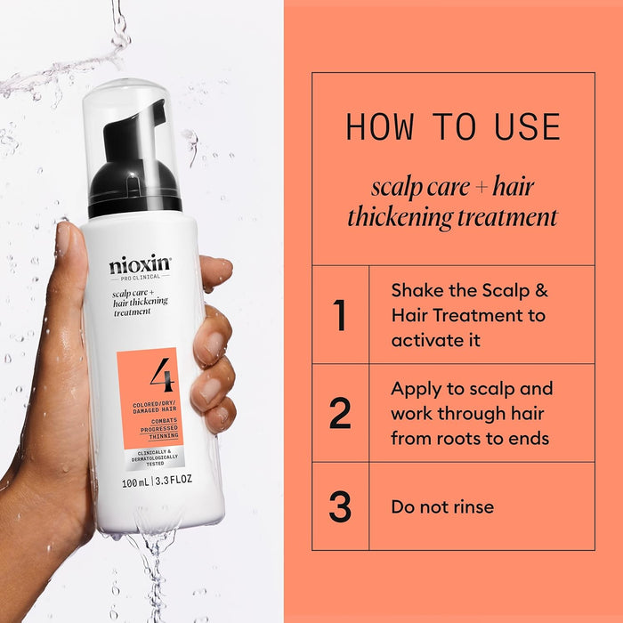 NIOXIN System 4 Leave In Treatment For Colored Hair With Progressed Thinning, 6.8 Oz.
