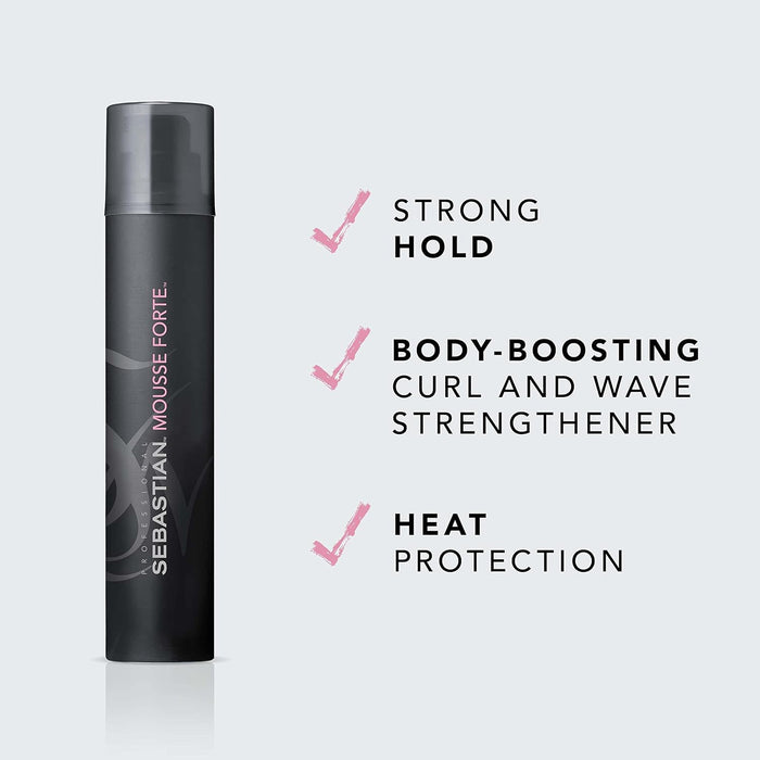 Sebastian Heat Resistant Hair Mousse Forte 7oz