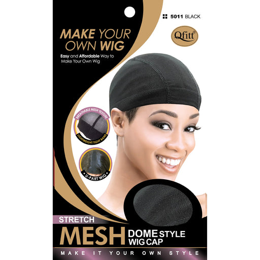 Qfitt Mesh Dome Style Wig Cap, Black