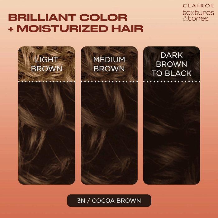 Texture Tones Permanent Hair Color,Cocoa Brown,3N