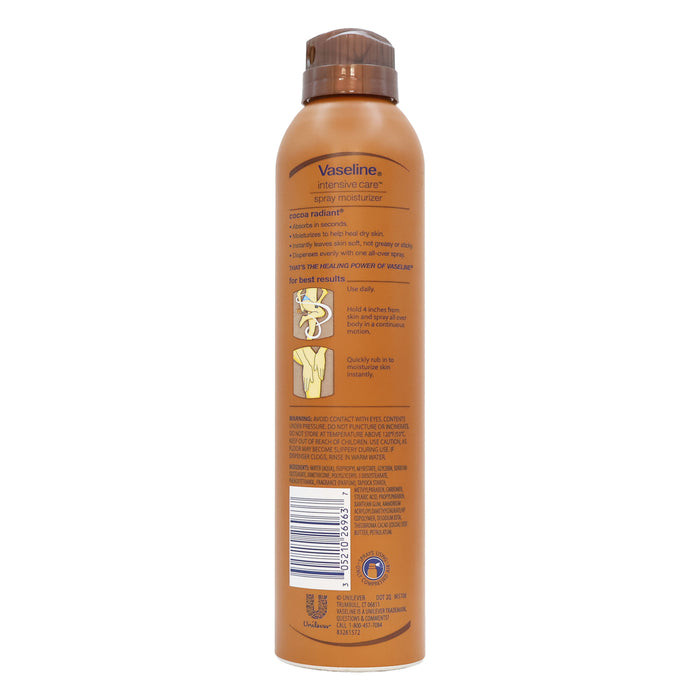 Vaseline Intensive Care Spray Moisturizer Cocoa Radiant, 6.5 Oz.