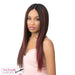 Yaki Straight Ready-To-Go Elegant Style With Heat Resistant Synthetic Wig,Two Tone Mix Off Black/Burgundy/Red