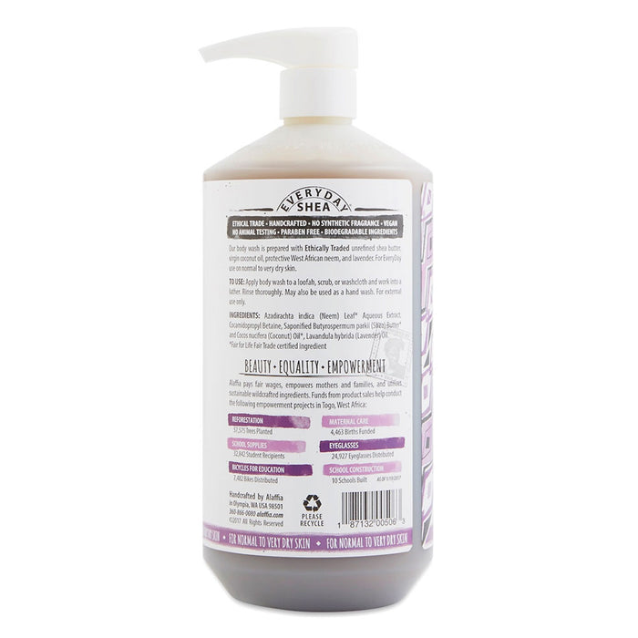 Alaffia Every Day Shea Butter Wash Lavender, 32 Oz.