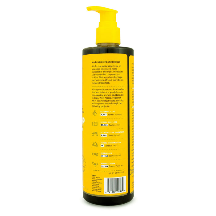 Alaffia Authentic African Black Soap Scalp Care Tea Tree & Mint Shampoo, 12 Oz