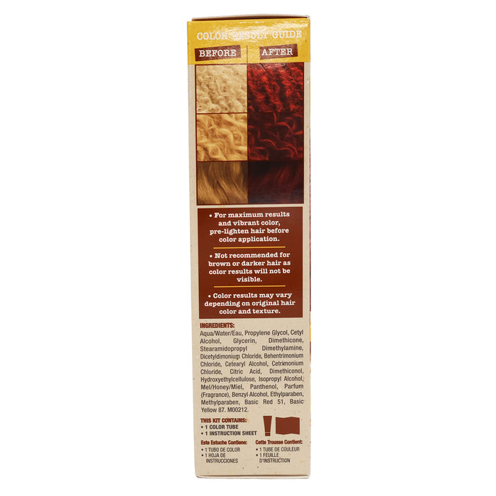 Creme Of Nature Pure Honey Semi-Permanent Hair Color, Fire Red, 3 Oz.