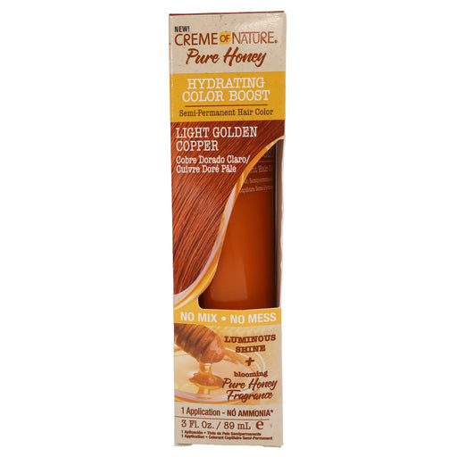 Creme Of Nature Pure Honey Semi-Permanent Hair Color, Light Golden Copper, 3 Oz.