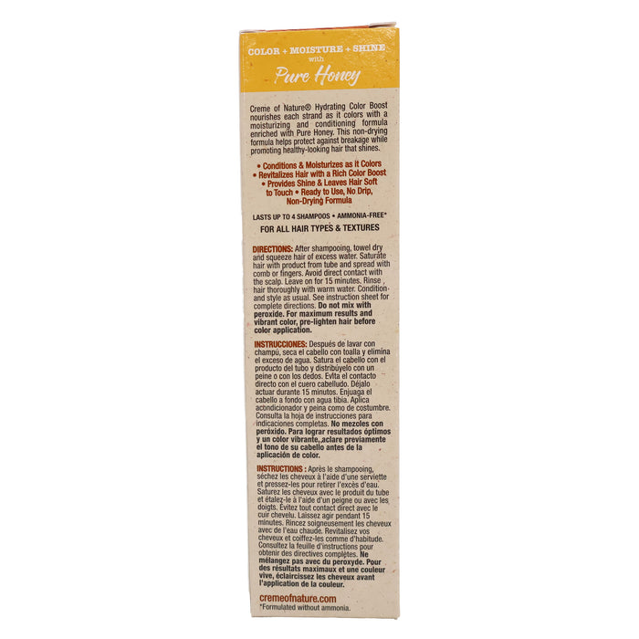 Creme Of Nature Pure Honey Semi-Permanent Hair Color, Light Golden Copper, 3 Oz.