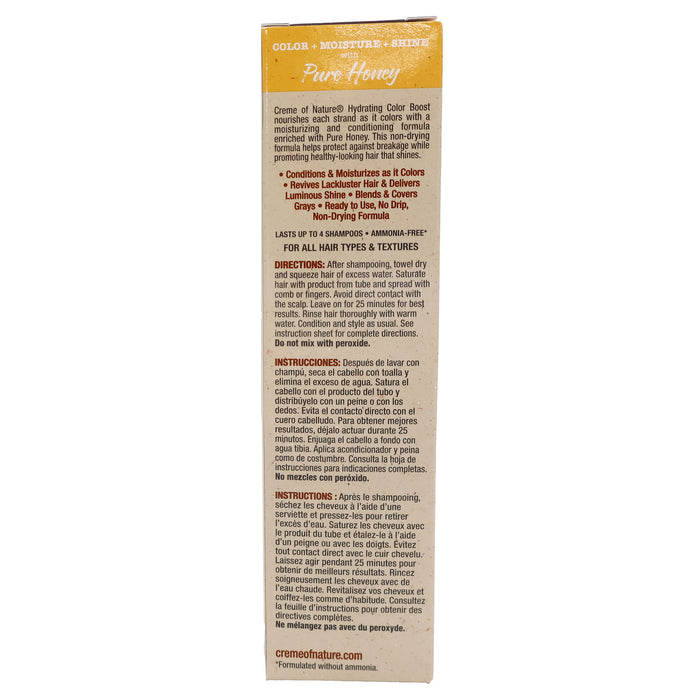 Creme Of Nature Pure Honey Semi-Permanent Hair Color, Dark Chocolate Brown, 3 Oz.