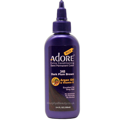 Adore Plus Semi Permanent Hair Color,Dark Plum Brown,348