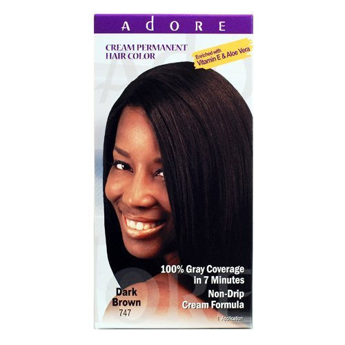 Adore Cream Permanent Hair Color,747,Dark Brown