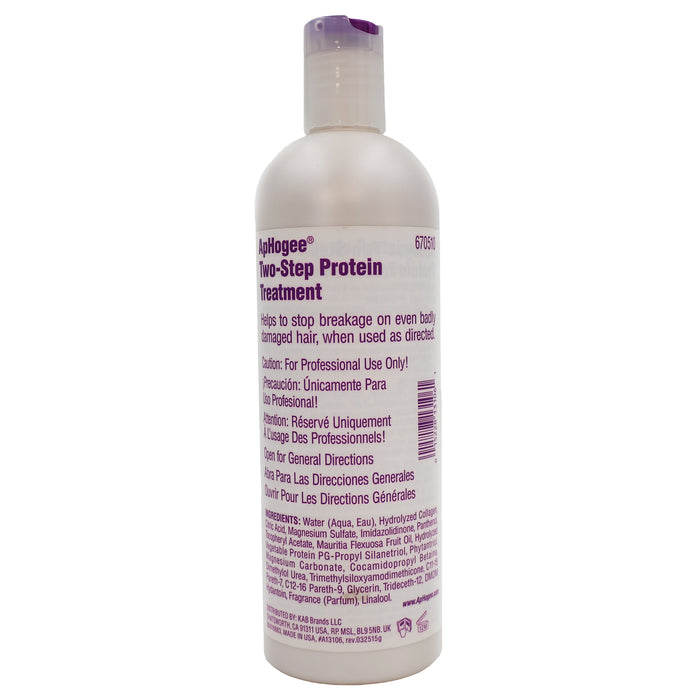 ApHogee Two-step Treatment Protein for Damaged Hair, 16 Oz