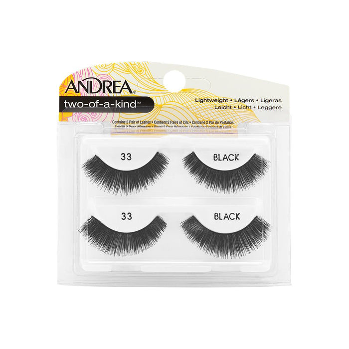 Andrea Two Of A Kind(Twin Pack) Strip Lashes, 33 Black