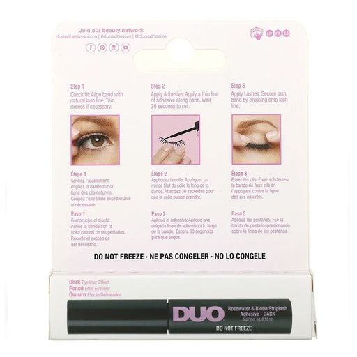 Ardell Duo Rosewater & Biotin Striplash Adhesive, Dark 0.18 oz