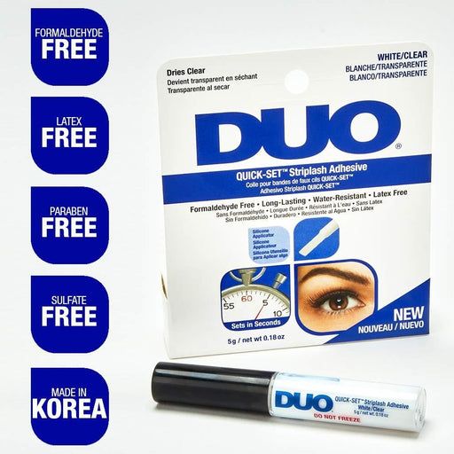 Ardell Duo Adhesive Quick Set Striplash Adhesive, White/Clear, 0.18 Oz.