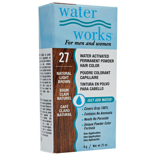 Waterworks Hair Color, 27 Natural Light Brown, 0.21 Oz.