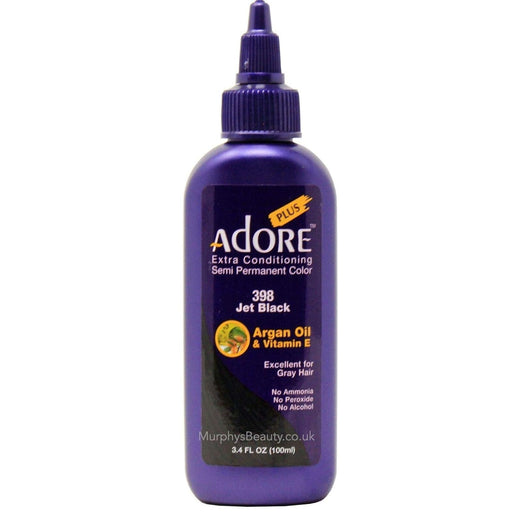 Adore Plus Semi Permanent Hair Color,Jet Black,398