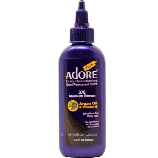 Adore Plus Semi Permanent Hair Color,Medium Brown,376