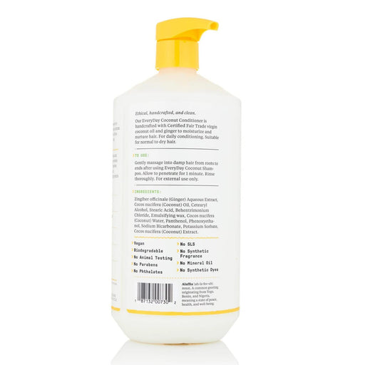 Alaffia Everyday Coconut, Hydrating Conditioner, Purely Coconut, 32 Oz.