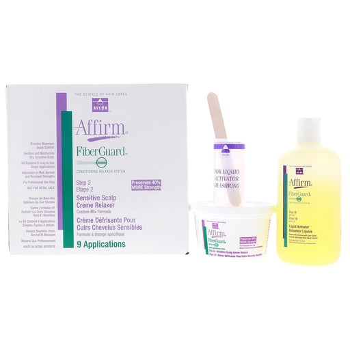 Affirm Fiberguard Sensitive Scalp Relaxer KIT 9 Pack