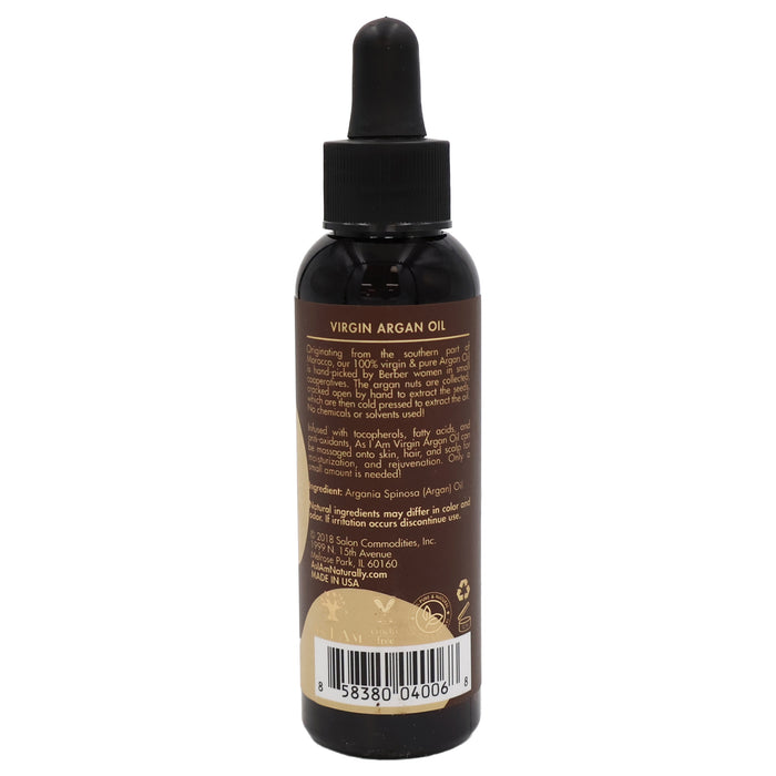 As I Am Pure Oils Virgin Argan Oil, 2 Oz.