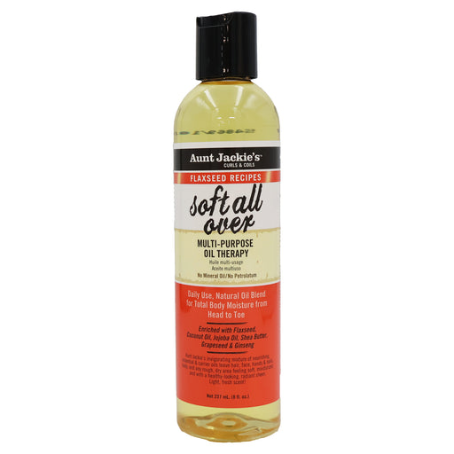 Aunt Jackies Flaxseed Soft All Over Multi Purpose Oil, 8 Oz.