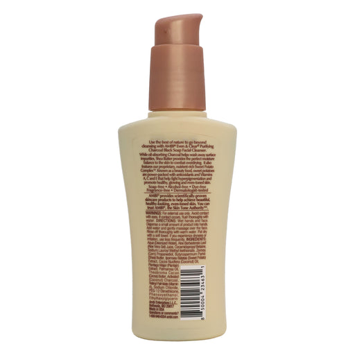 AMBI Even Clear Purifying Charcoal Black Soap Facial Cleanser, 3.5 Oz.