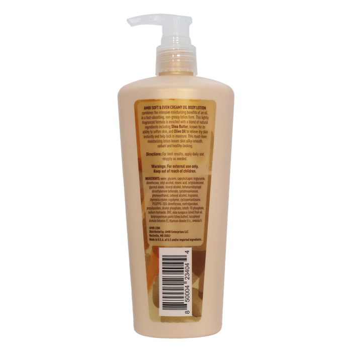 Ambi Soft Even Creamy Oil Body Lotion, 12 Oz.
