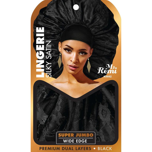 Ms. Remi Lingerie Wide Edge Silky Bonnet Super, Black