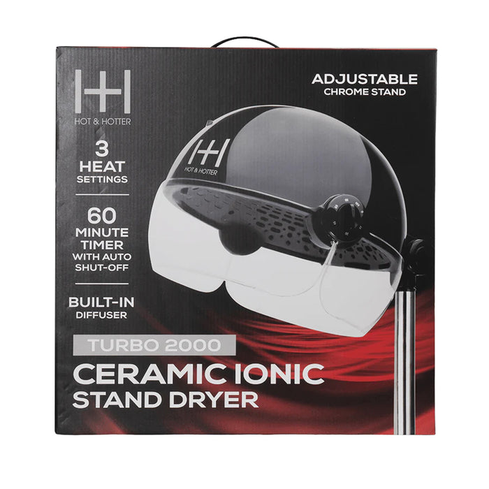 Hot & Hotter Stand Hair Dryer Black