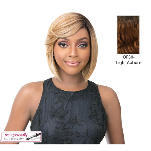 Synthetic Annalize Wig Full Wig: Short Straight Blunt With Bang,Op30