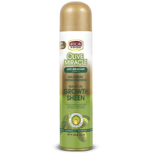 African Pride Olive Miracle Growth Sheen, 8 Oz.